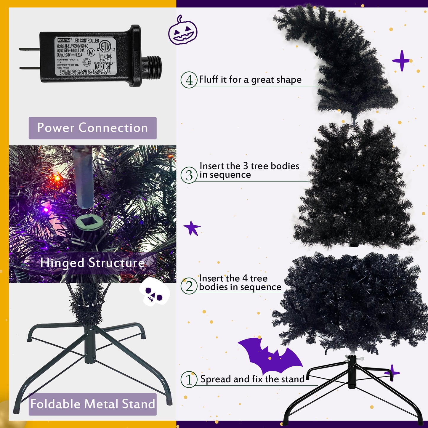 SPOOKY TREE - Halloween Home Decor (6FT Artificial Fir)