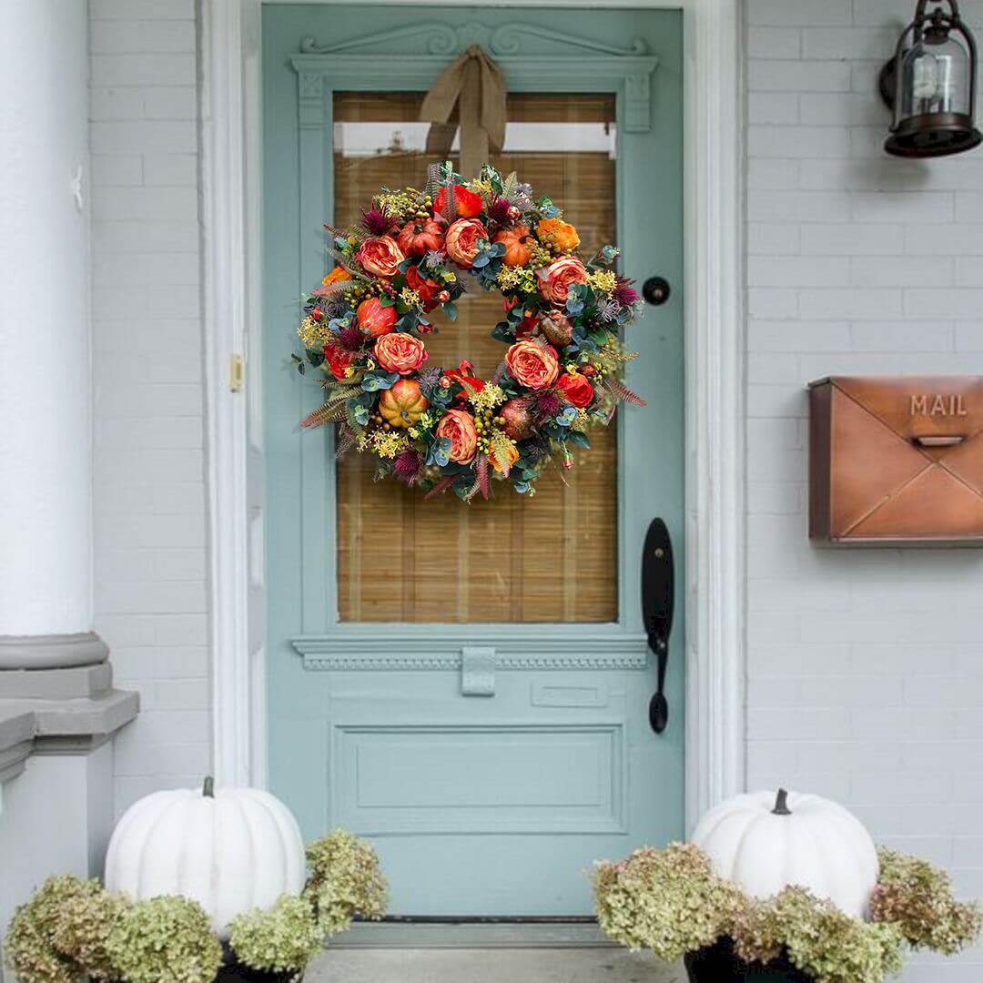 FALL PEONY & PUMPKIN WREATH