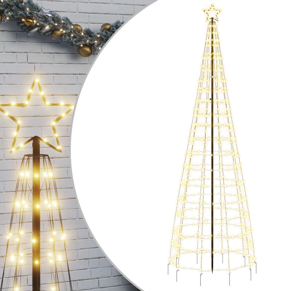 Christmas Tree Light with Spikes 570 LEDs Warm White 118.1"