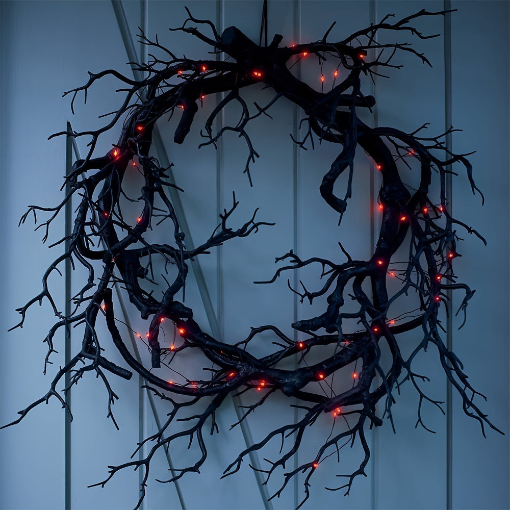 BLACK VINE HALLOWEEN WREATH