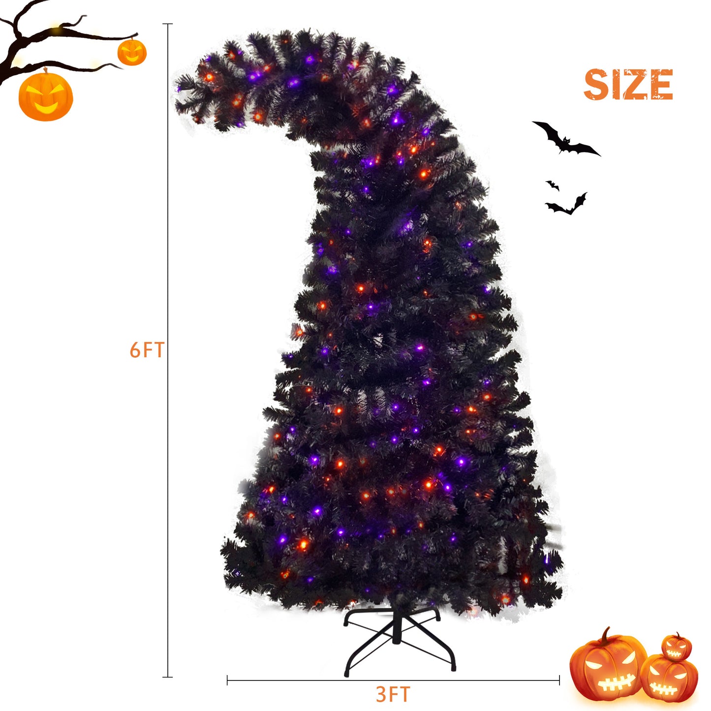 SPOOKY TREE - Halloween Home Decor (6FT Artificial Fir)