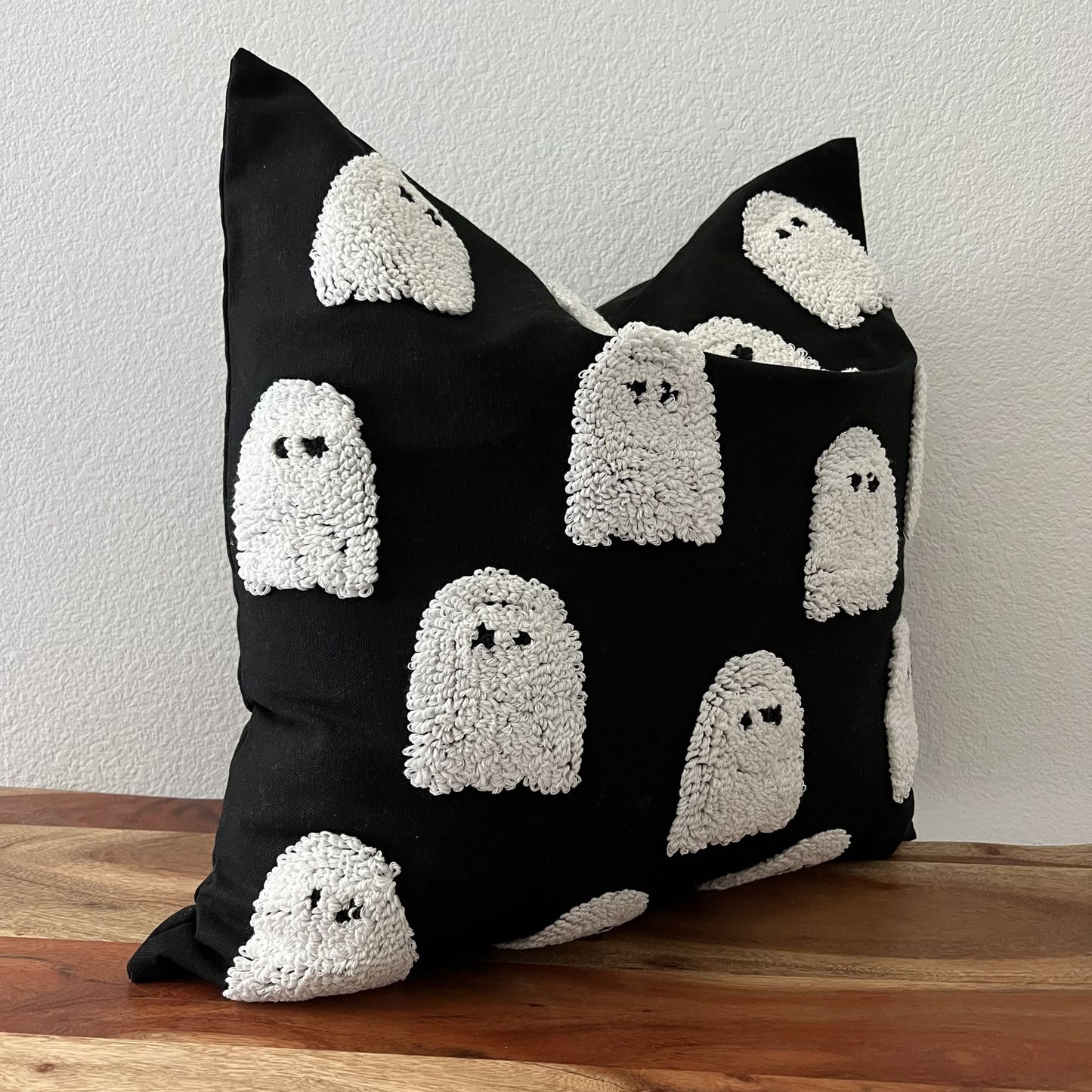 GHOSTS AND BATS PILLOW COVER - Halloween Home Decor