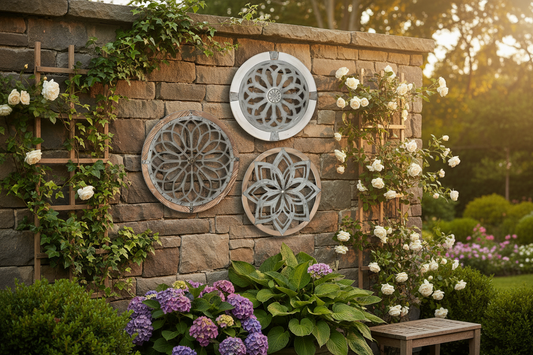 Rustic Celtic Mandala Wall Sculpture - All 3 Options Outdoor Display