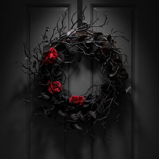 'Til Death Wreath - Dark Grey Door